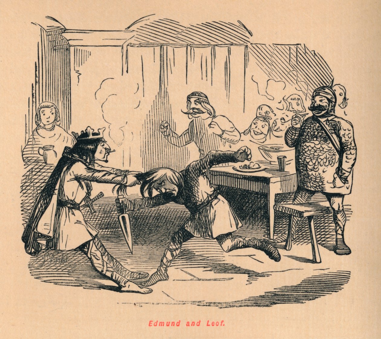 Edmund a Leof, c1860, c1860 od John Leech