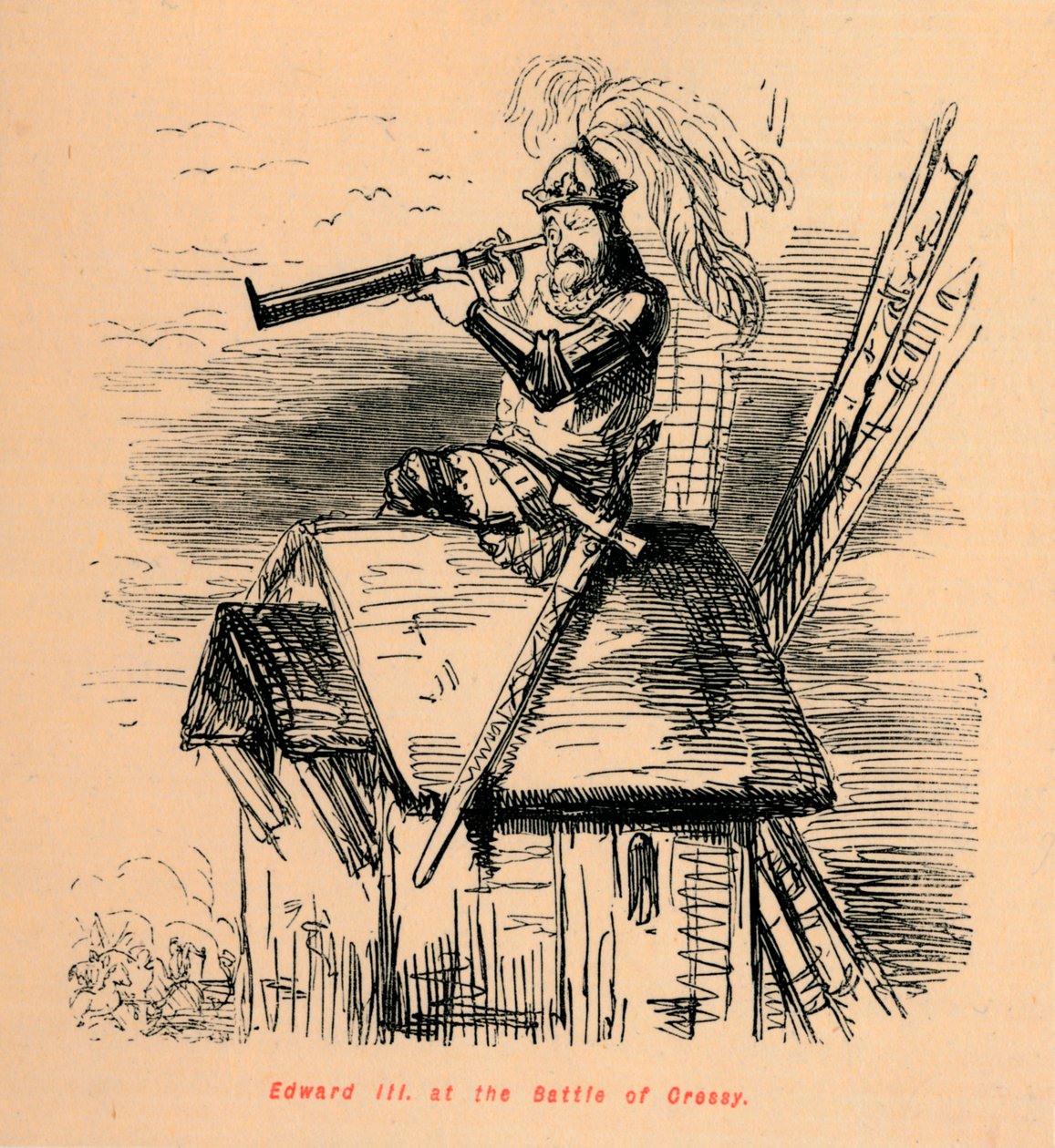 Edward III v bitvě u Cressy, c1860, c1860 od John Leech