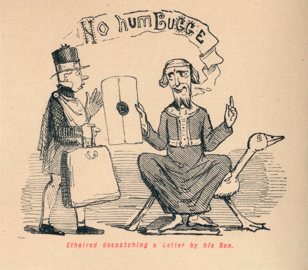 Ethelred posílá dopis od svého syna, c1860, c1860 od John Leech
