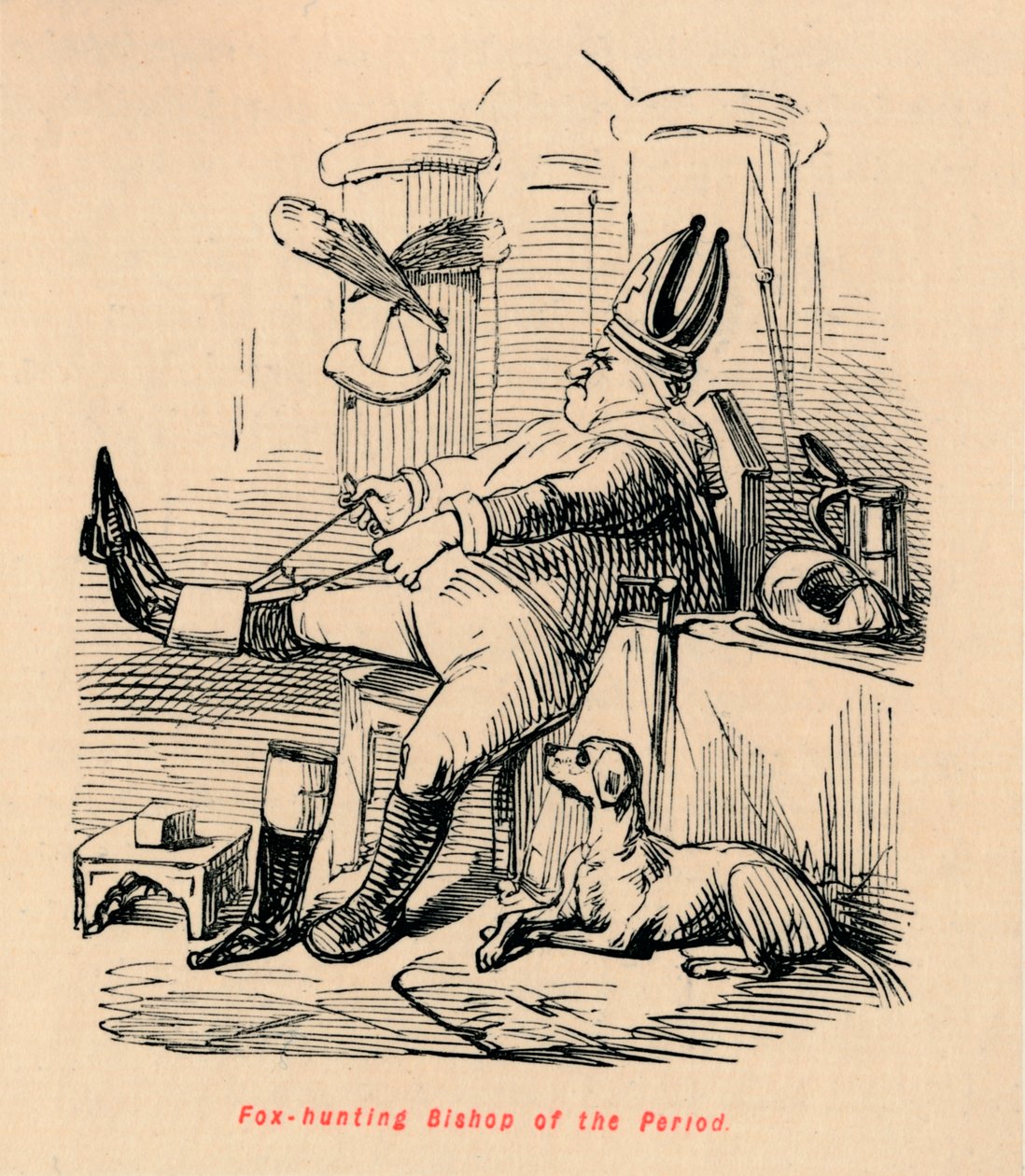 Lov na lišku Biskup doby, c1860, c1860 od John Leech
