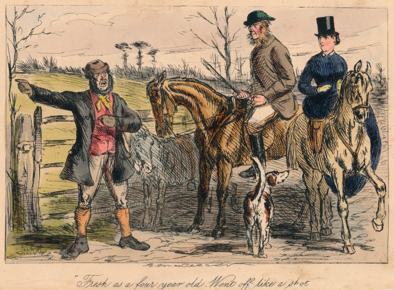 Čerstvé jako čtyřleté. Šlo to jako rána, 1865 od John Leech