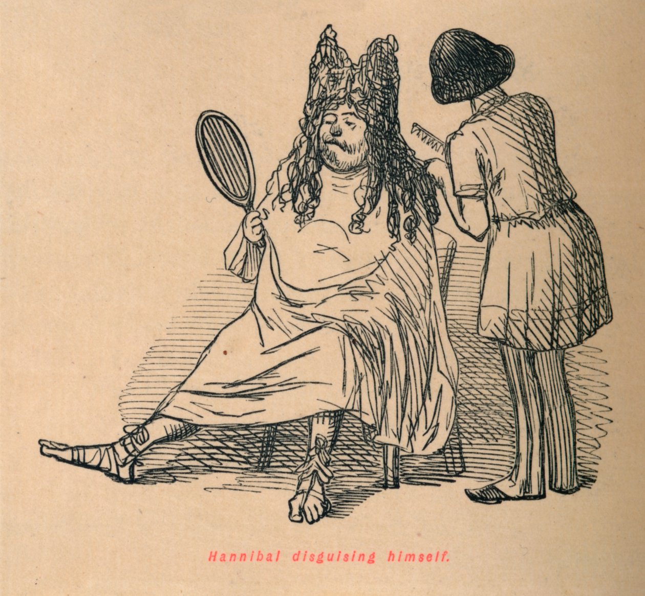 Hannibal se přestrojil, 1852 od John Leech