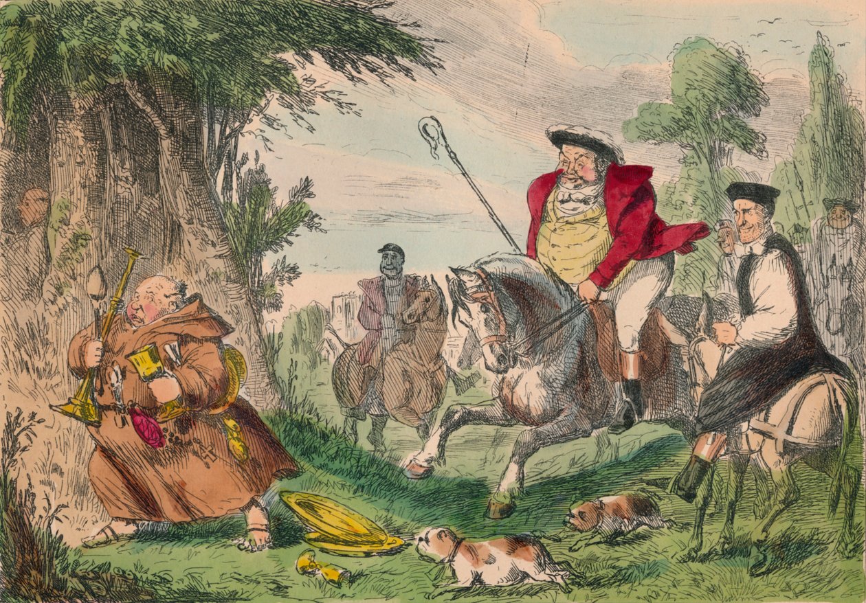 Lov mnichů Jindřicha VIII., 1850 od John Leech