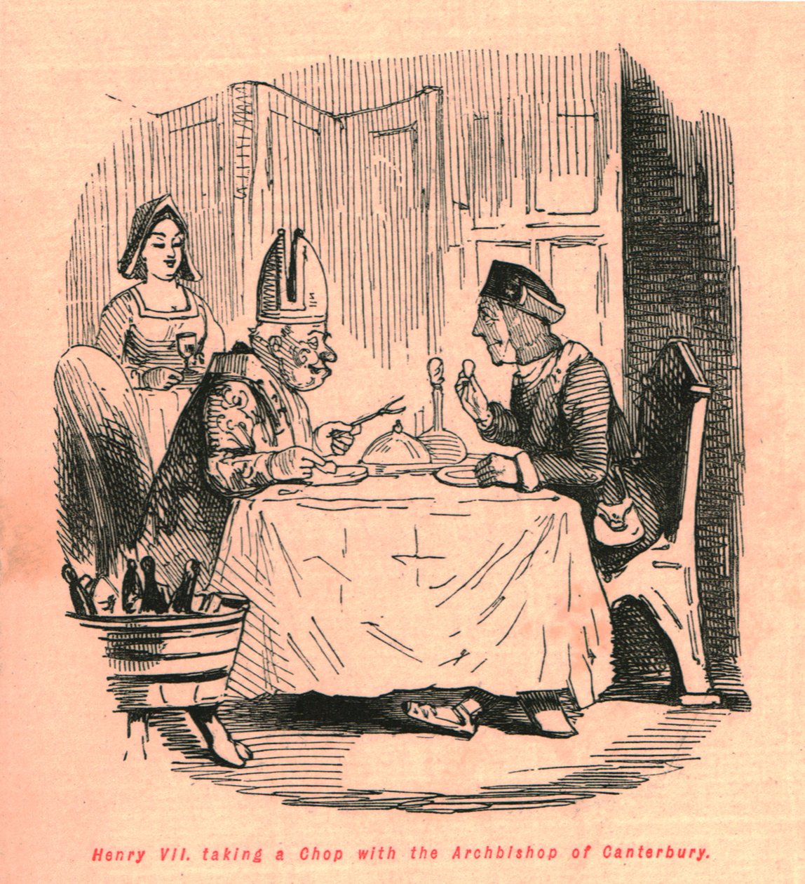 Jindřich VII., který si poradil s arcibiskupem z Canterbury, 1897. od John Leech