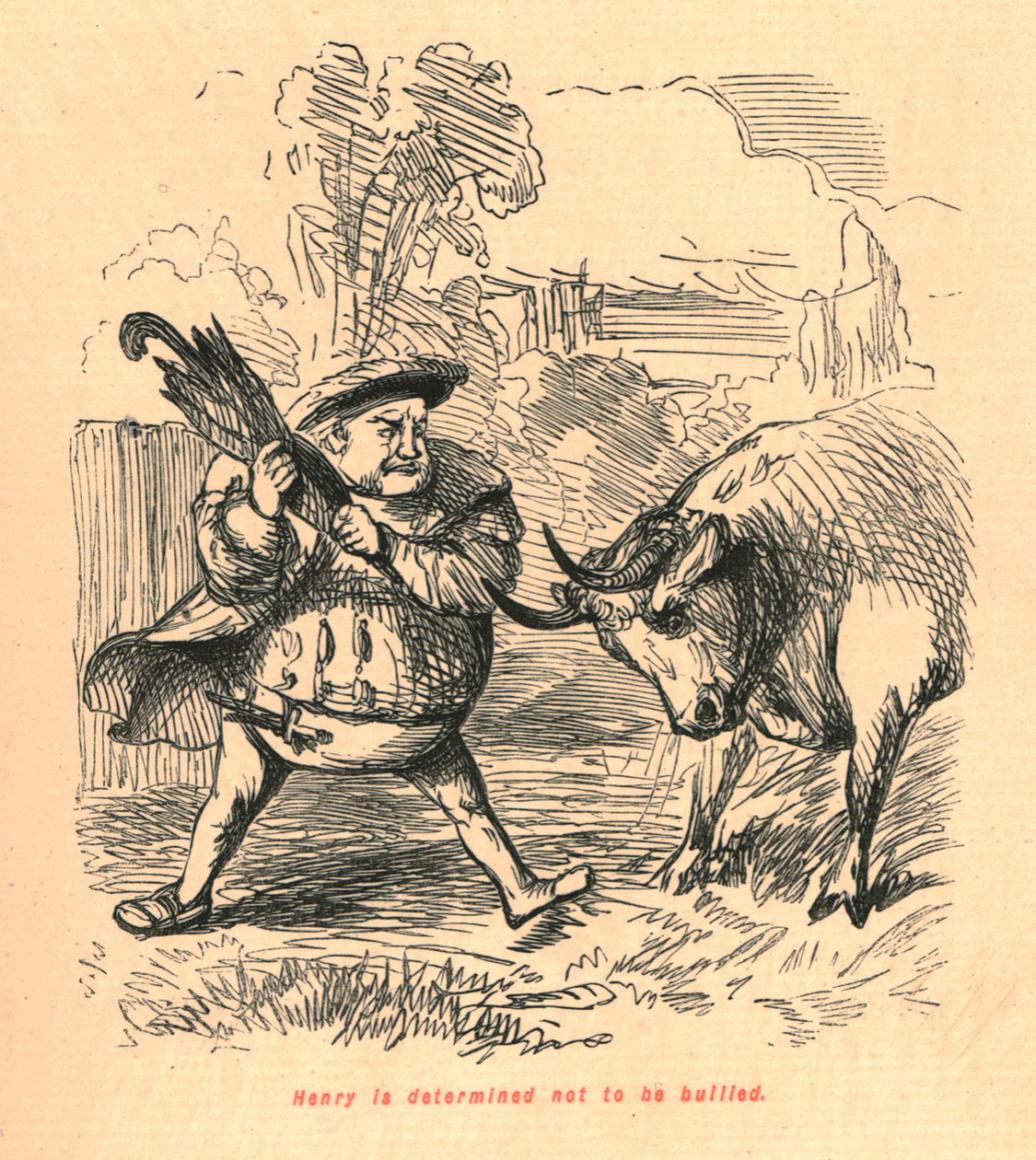 Henry je rozhodnut nenechat se šikanovat, 1897. od John Leech