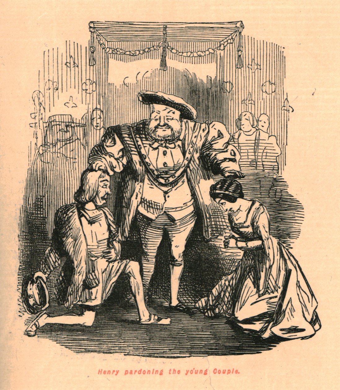 Henry omilostňující mladý pár, 1897. od John Leech