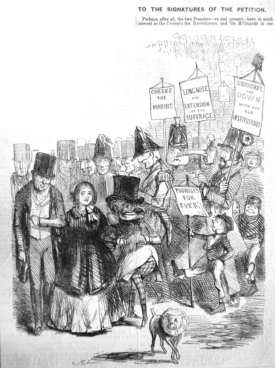Jak mohl vypadat chartistický průvod, 1848 od John Leech