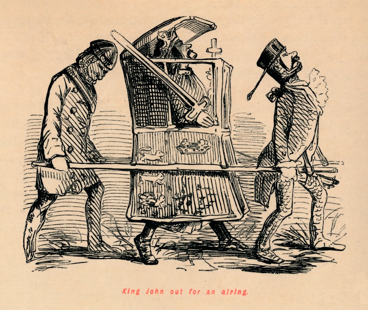 Král John se chystá na vysílání, c1860, c1860 od John Leech