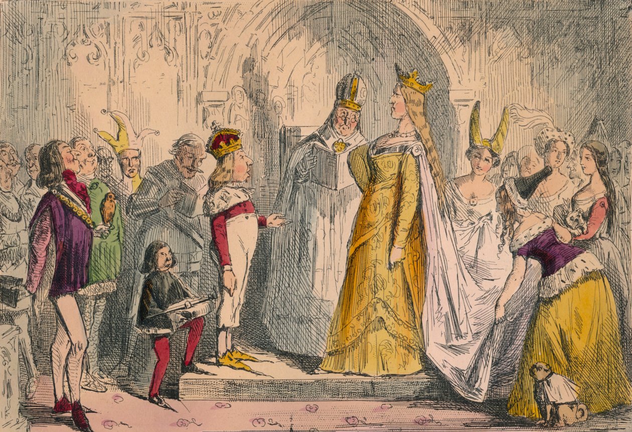 Sňatek Jindřicha Šestého a Markéty z Anjou, 1850 od John Leech