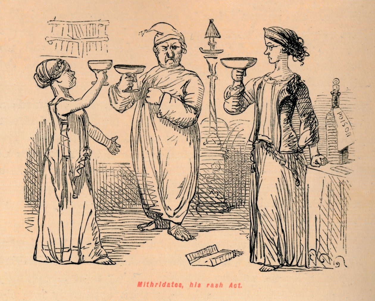 Mithridates, jeho ukvapený zákon, 1852 od John Leech