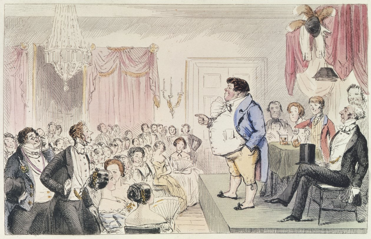 Přednáška pana Jorrockse o lovu z knihy Roberta Smithe Surteese (1805-64) od John Leech