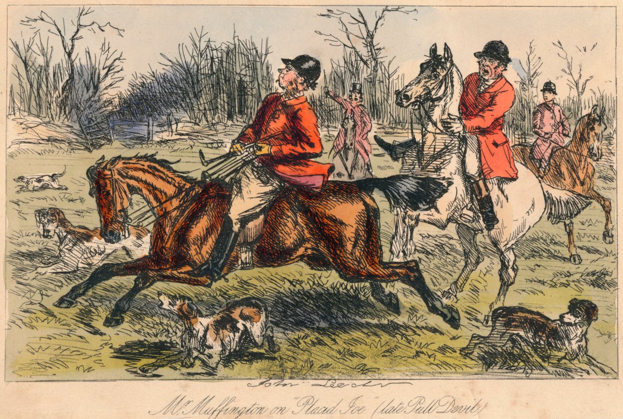 Pan Muffington o Placid Joe pozdní Pull Devil, 1865 od John Leech