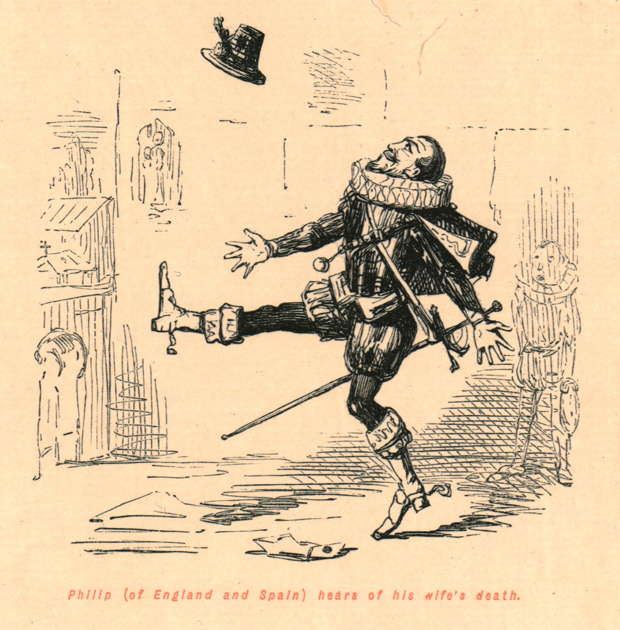 Filip z Anglie a Španělska se doslechl o smrti své manželky v roce 1897. od John Leech