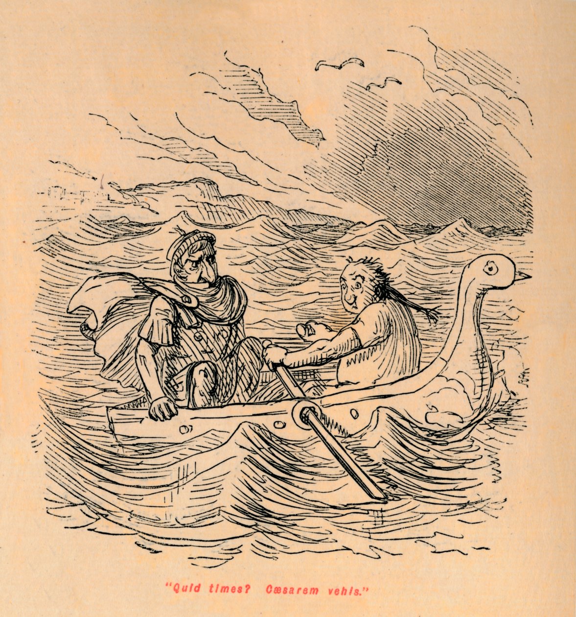Quid times Caesarem vehis, 1852 od John Leech