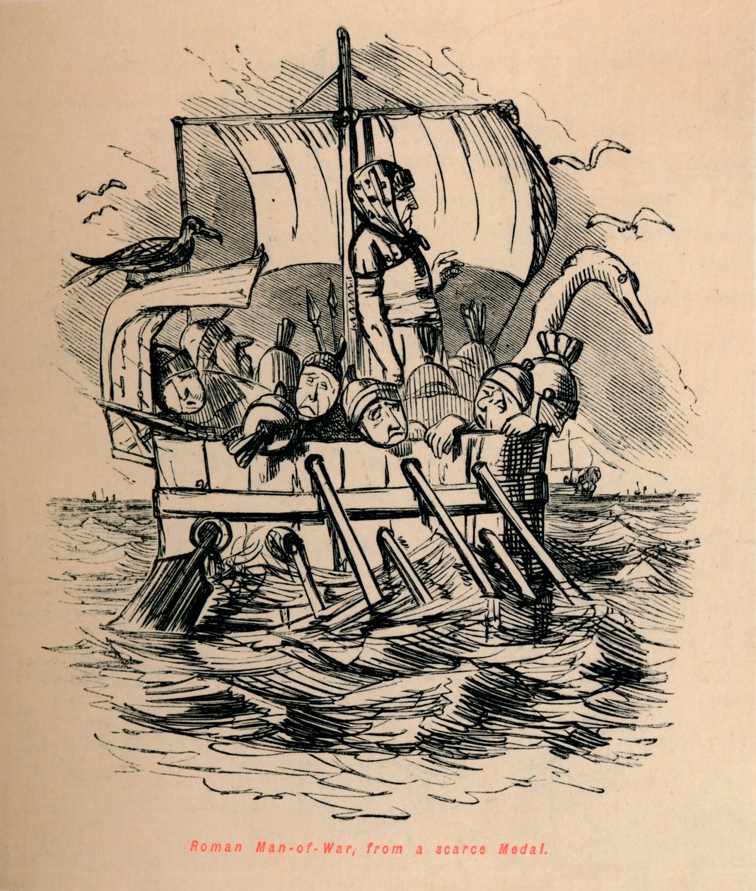 Římský válečný muž, ze vzácné medaile, 1852 od John Leech