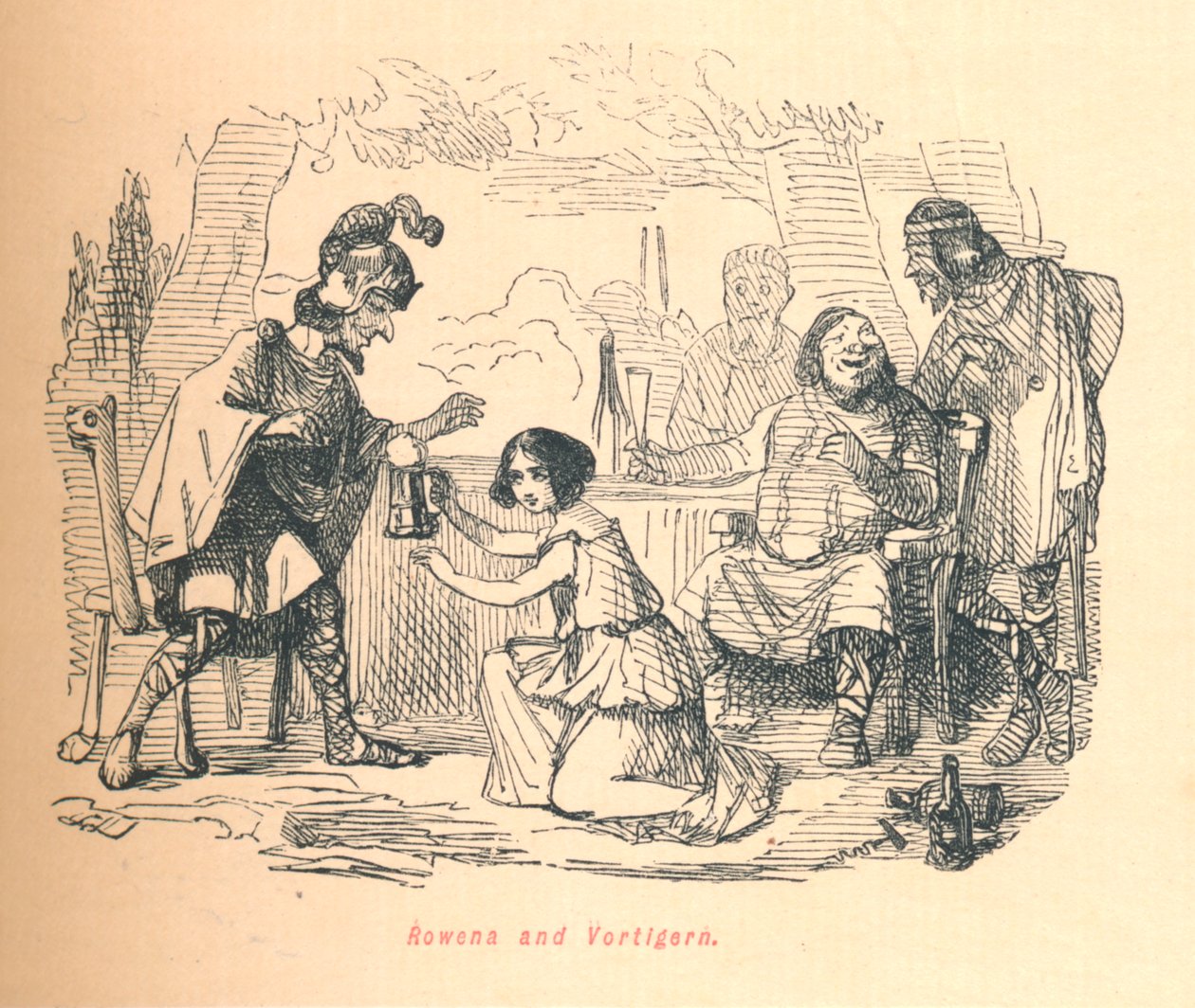 Rowena a Vortigern, c1860, c1860. od John Leech