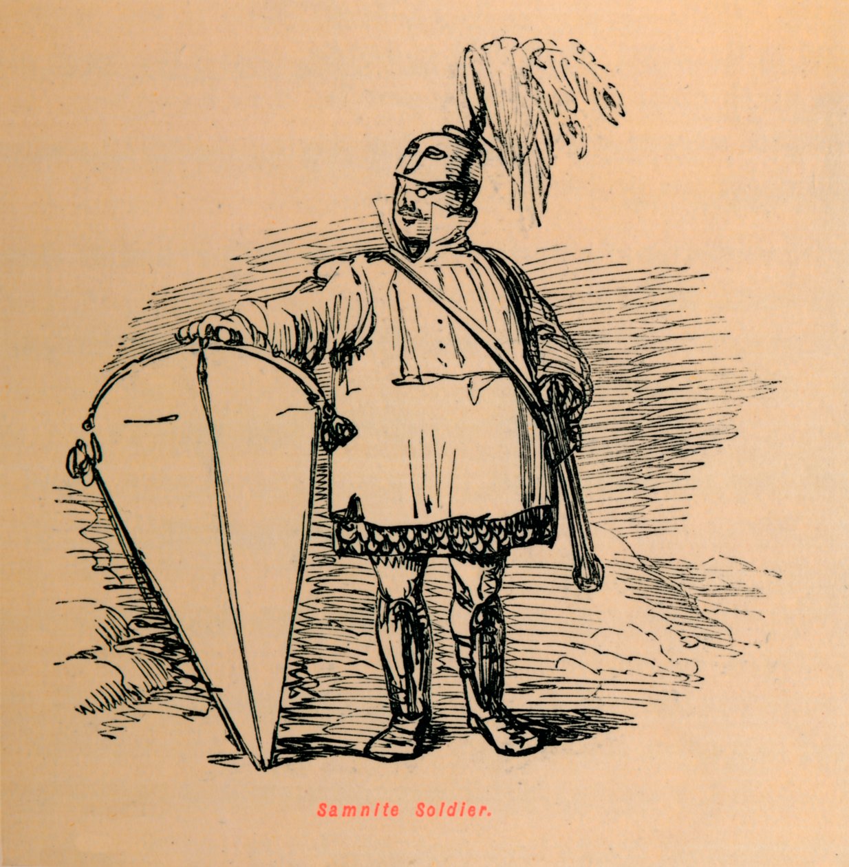 Samnitský voják, 1852 od John Leech