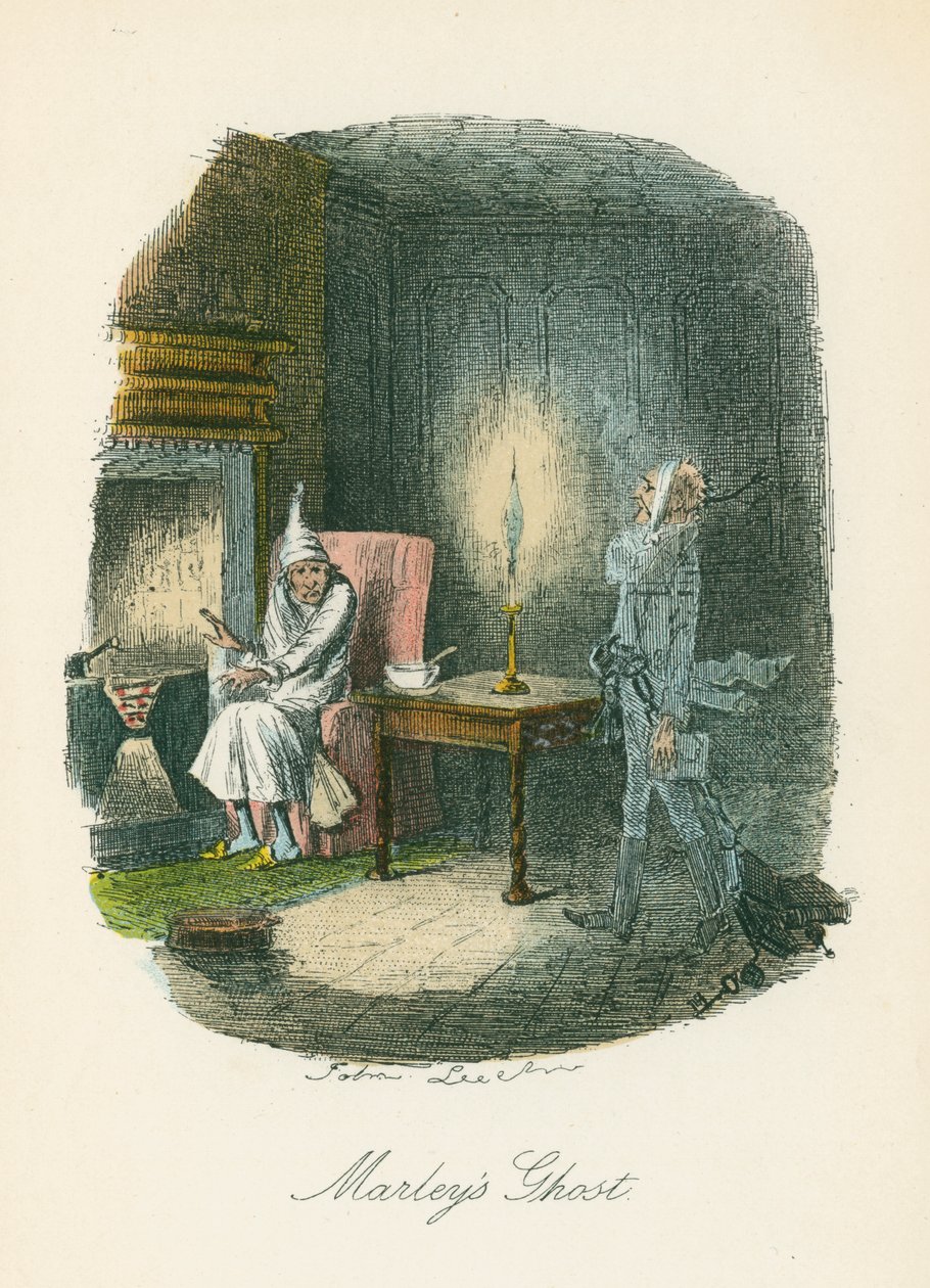Scéna z Vánoční koledy od Charlese Dickense, 1843 od John Leech