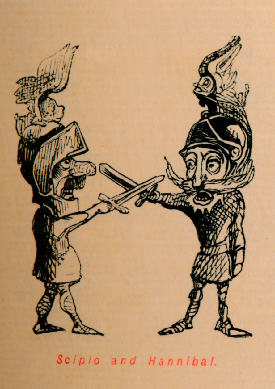 Scipio a Hannibal, 1852 od John Leech