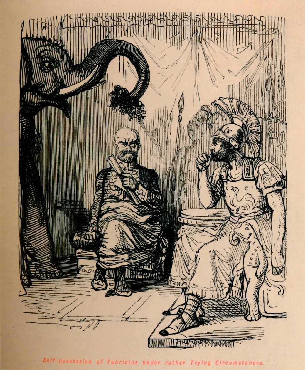 Sebeovládání Fabricia za poněkud pokusných okolností, 1852 od John Leech