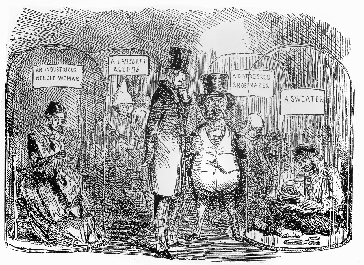 Vzorky z průmyslové výstavy Mr Punchs z roku 1850 od John Leech