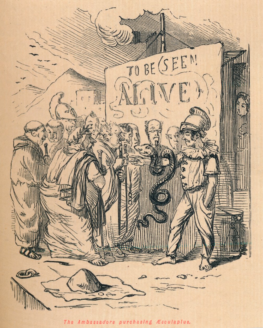 Velvyslanci kupují Aesculaplus, 1852 od John Leech
