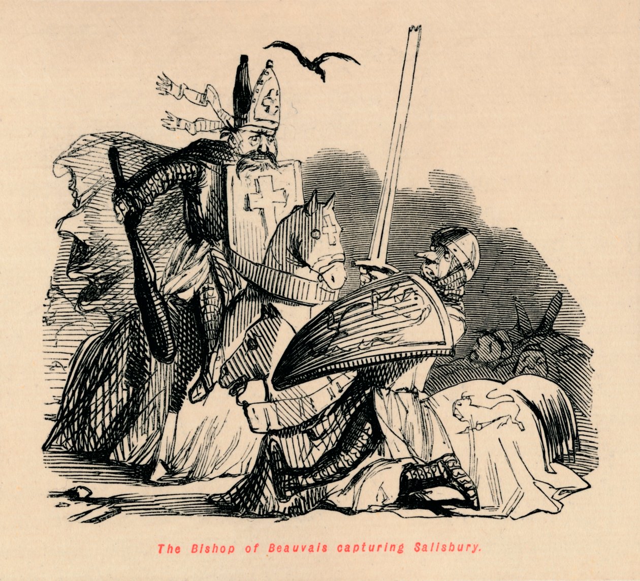 Biskup z Beauvais dobývá Salisbury, c1860, c1860 od John Leech