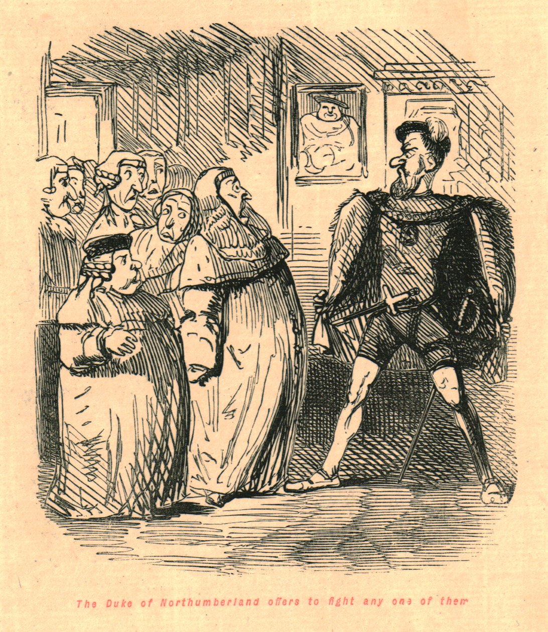 Vévoda z Northumberlandu nabízí bojovat s kterýmkoli z nich, 1897. od John Leech