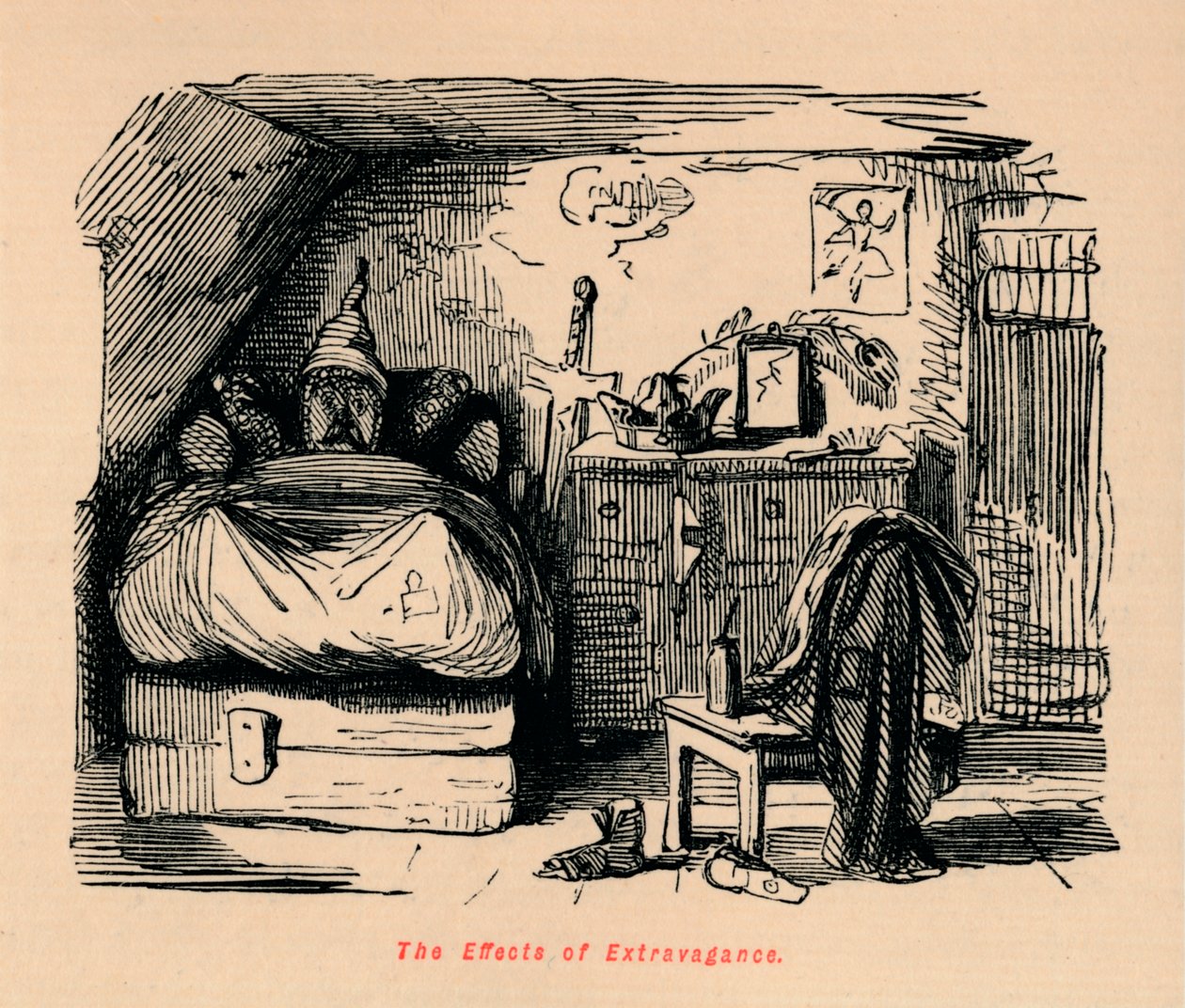 Účinky extravagance, c1860, c1860 od John Leech