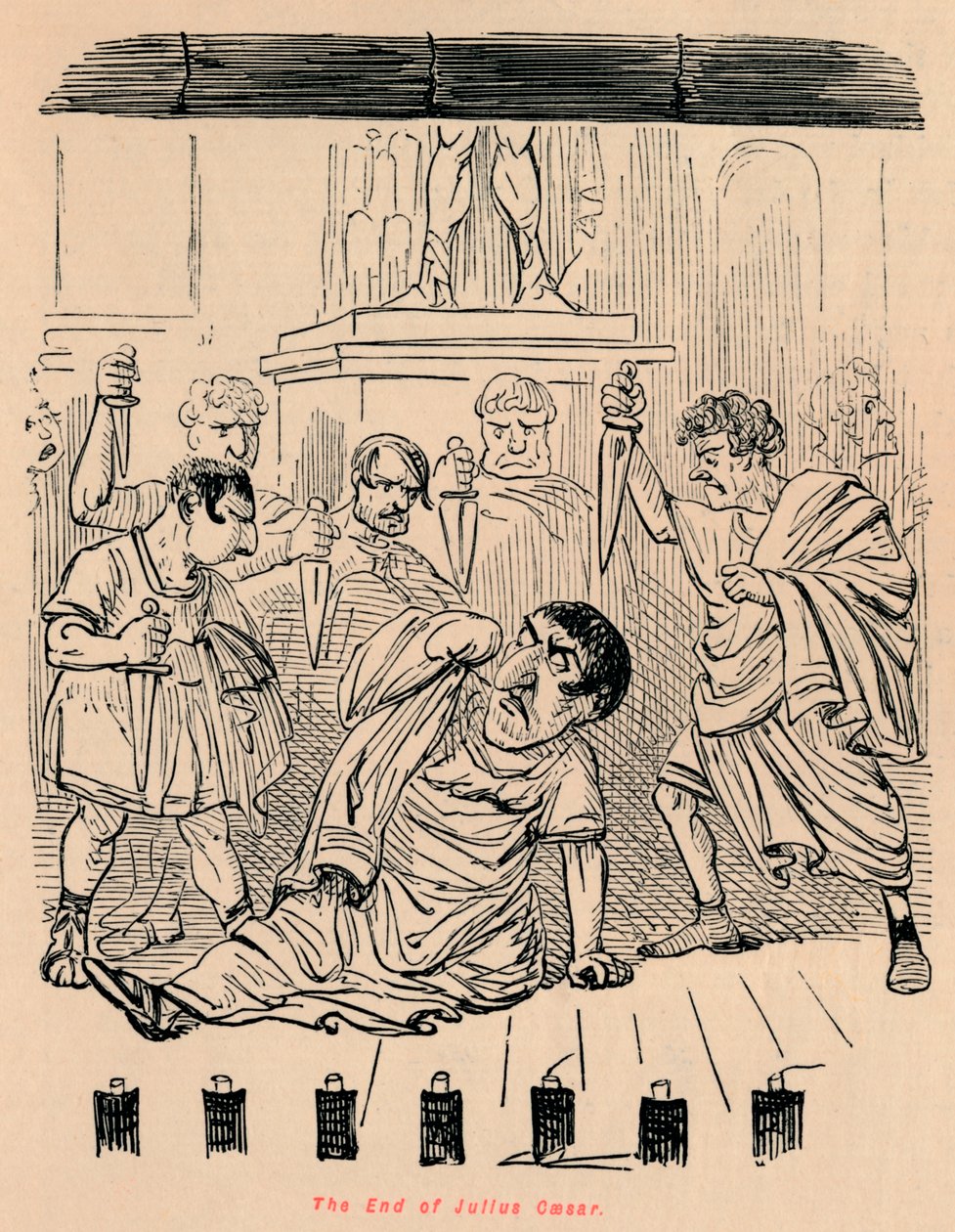 Konec Julia Caesara, 1852 od John Leech