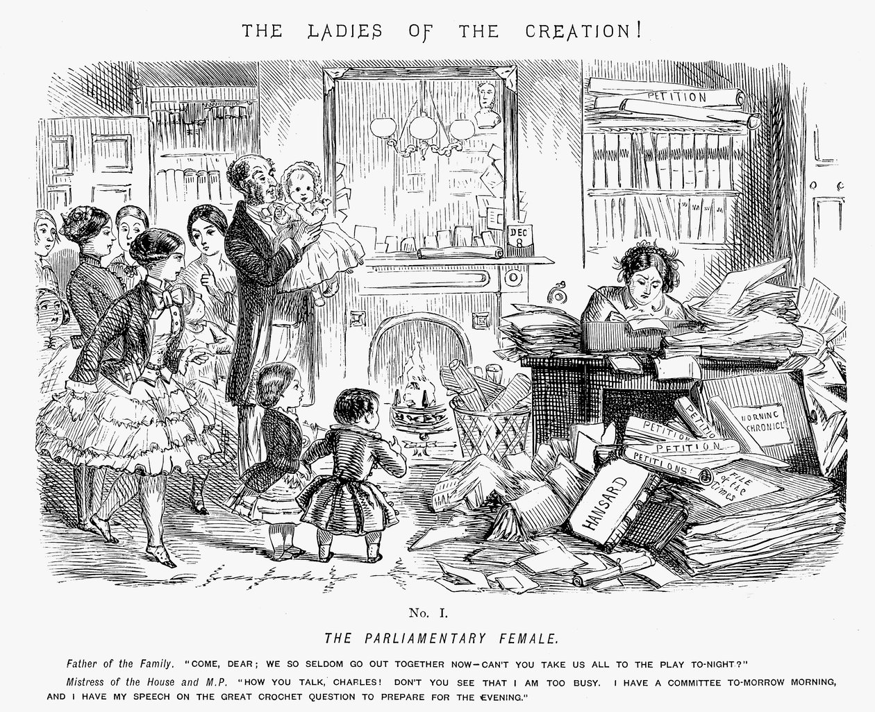 Parlamentní žena, 1850 od John Leech