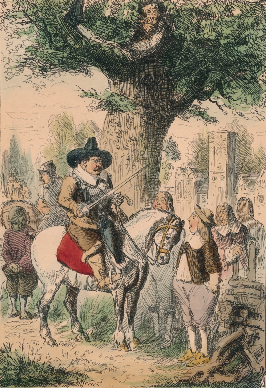 Royal Oak, rodina Penderellových netuší, kde je Charles!!!, 1850 od John Leech