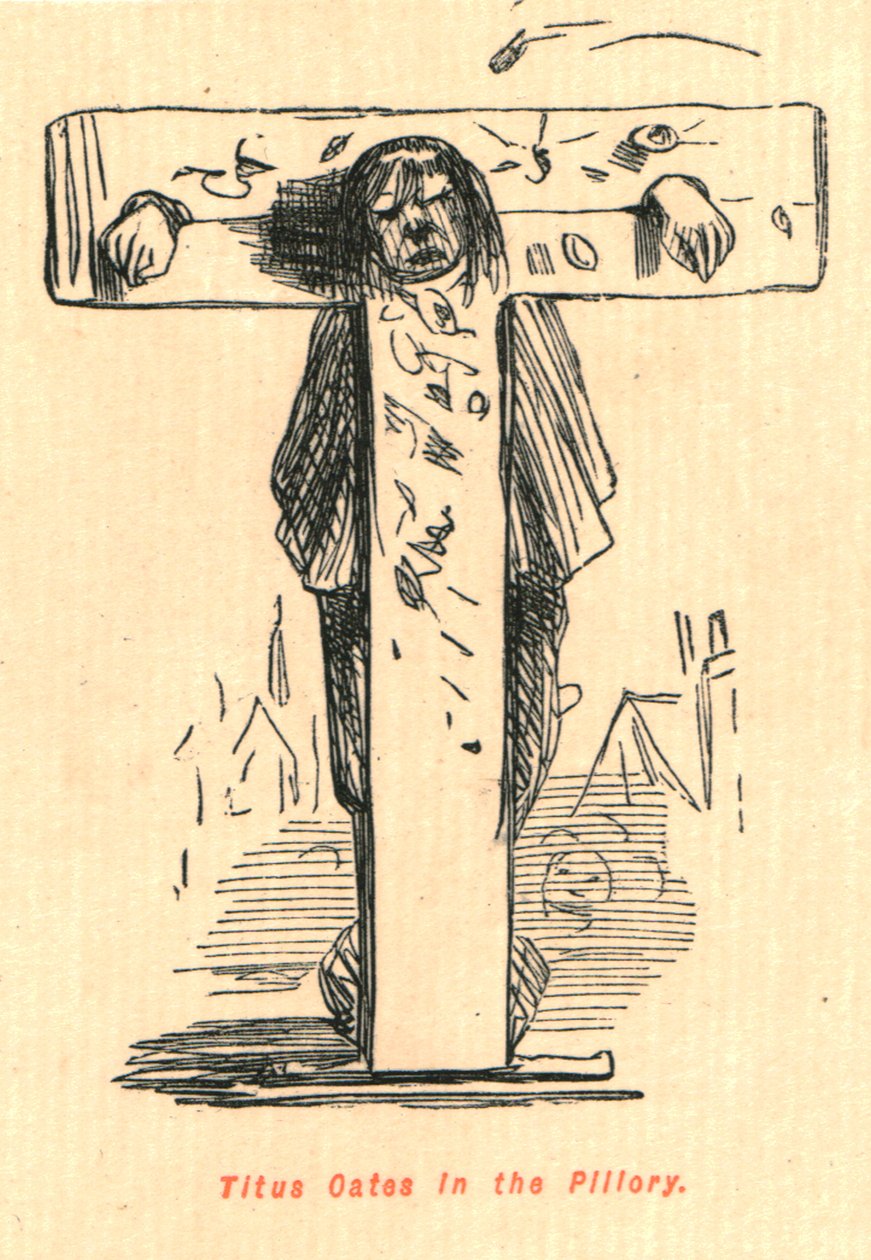 Titus Oates v pranýři, 1897. od John Leech