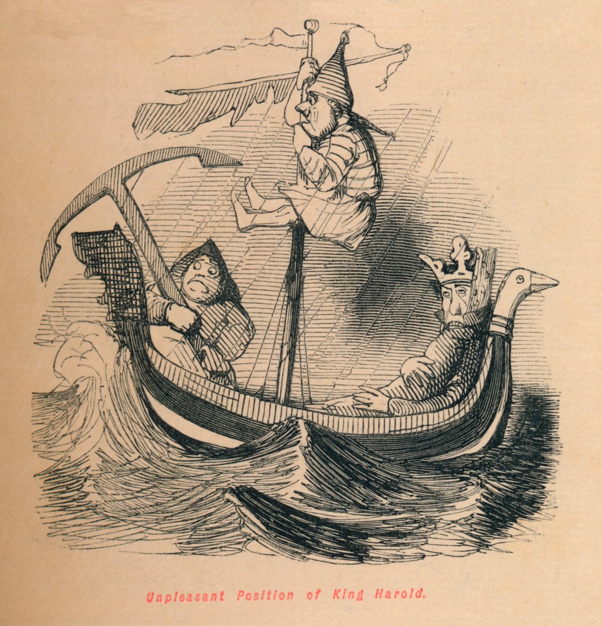 Nepříjemná pozice krále Harolda, c1860, c1860 od John Leech