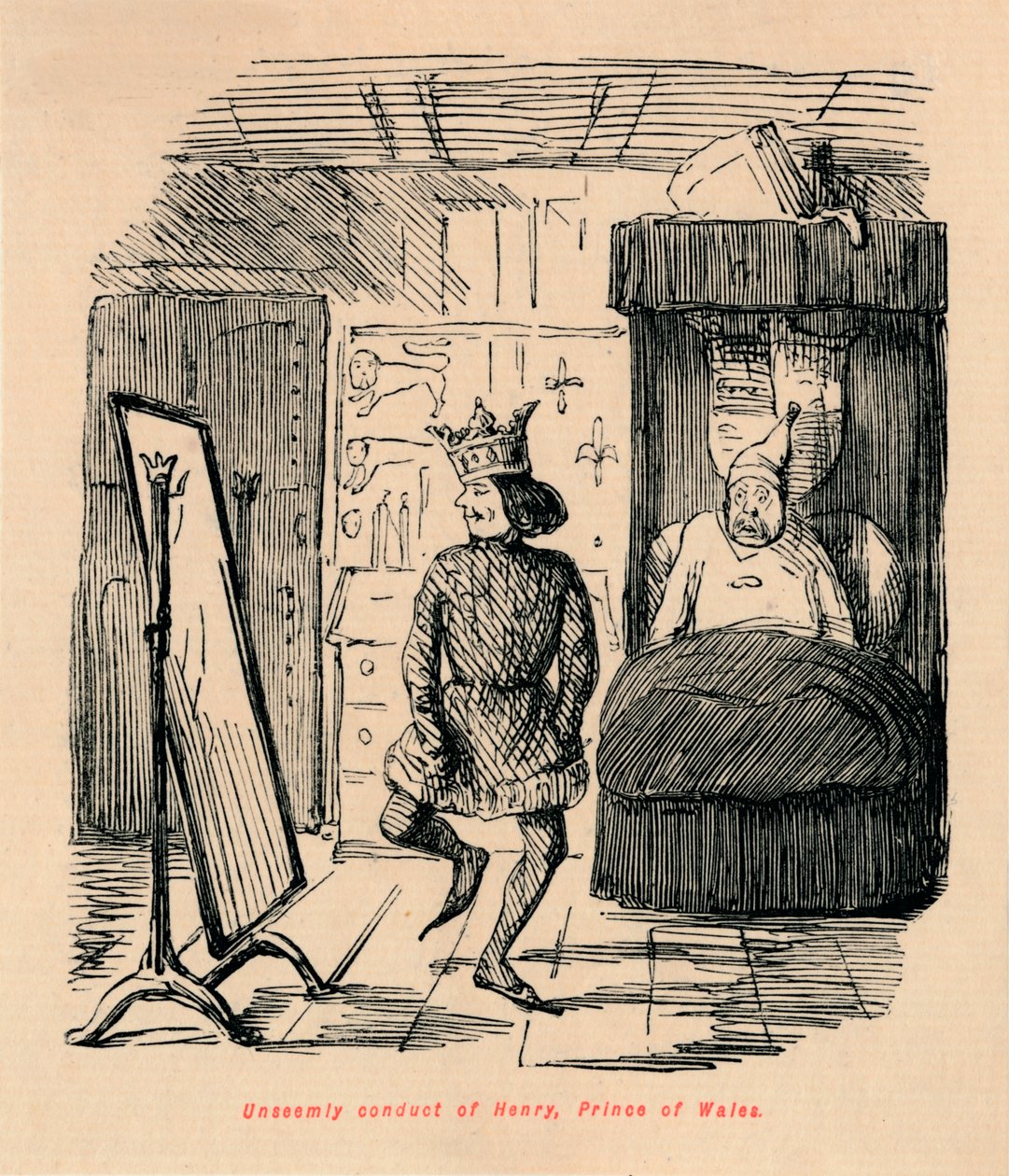 Nevhodné chování Henryho, prince z Walesu, c1860, c1860 od John Leech