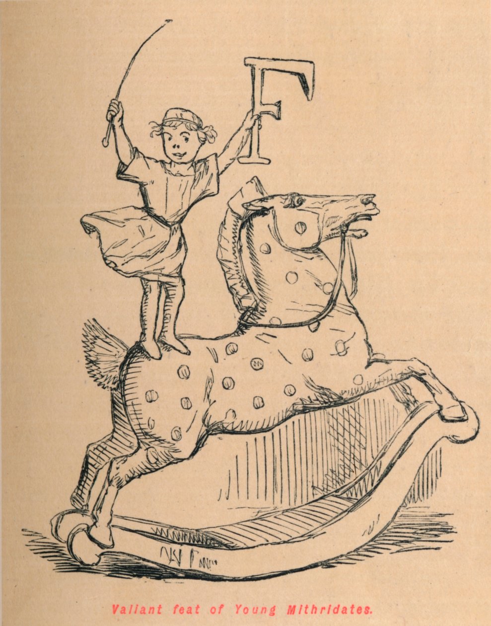 Statečný čin Young Mithridates, 1852 od John Leech