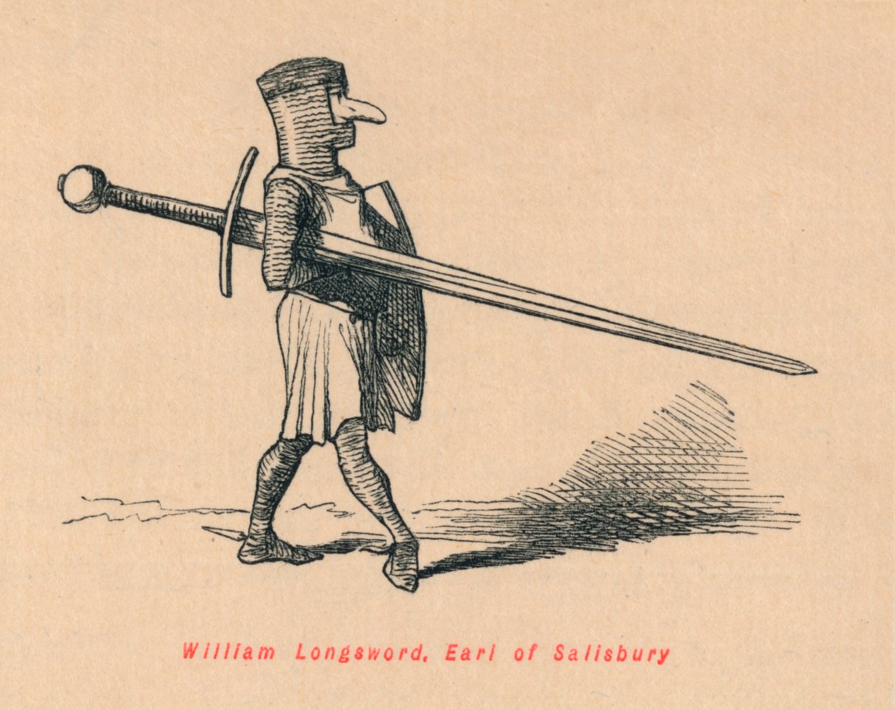 William Longsword, hrabě ze Salisbury, c1860, c1860 od John Leech