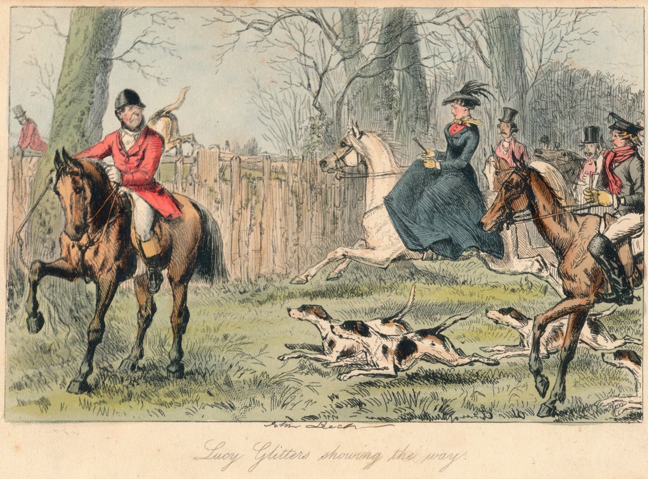 Lucy Glitters ukazuje cestu, 1865. Umělci: John Leech, Hablot Knight Browne. od John Leech and Hablot Knight Browne
