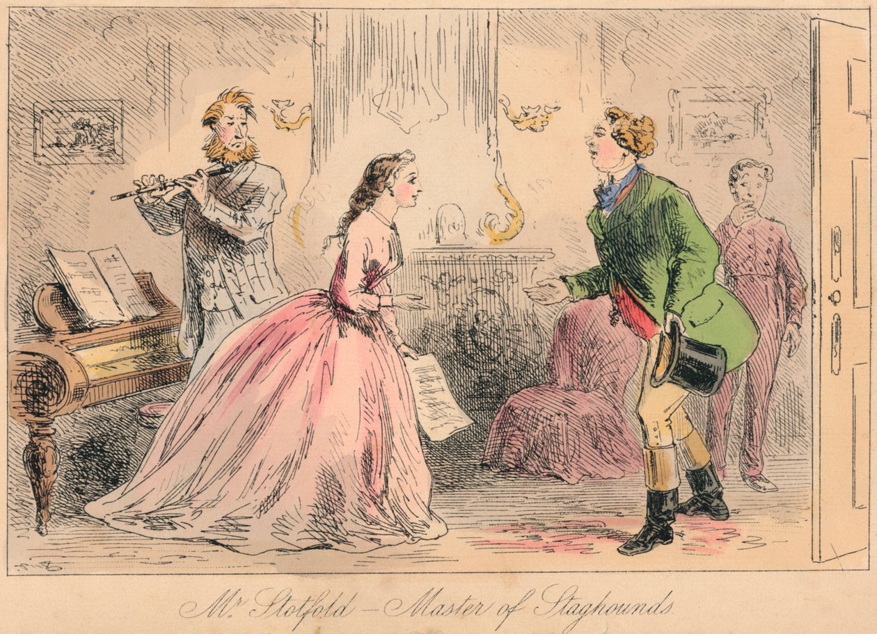 Pan Stotford - Master of Staghounds, 1865. Umělci: John Leech, Hablot Knight Browne. od John Leech and Hablot Knight Browne