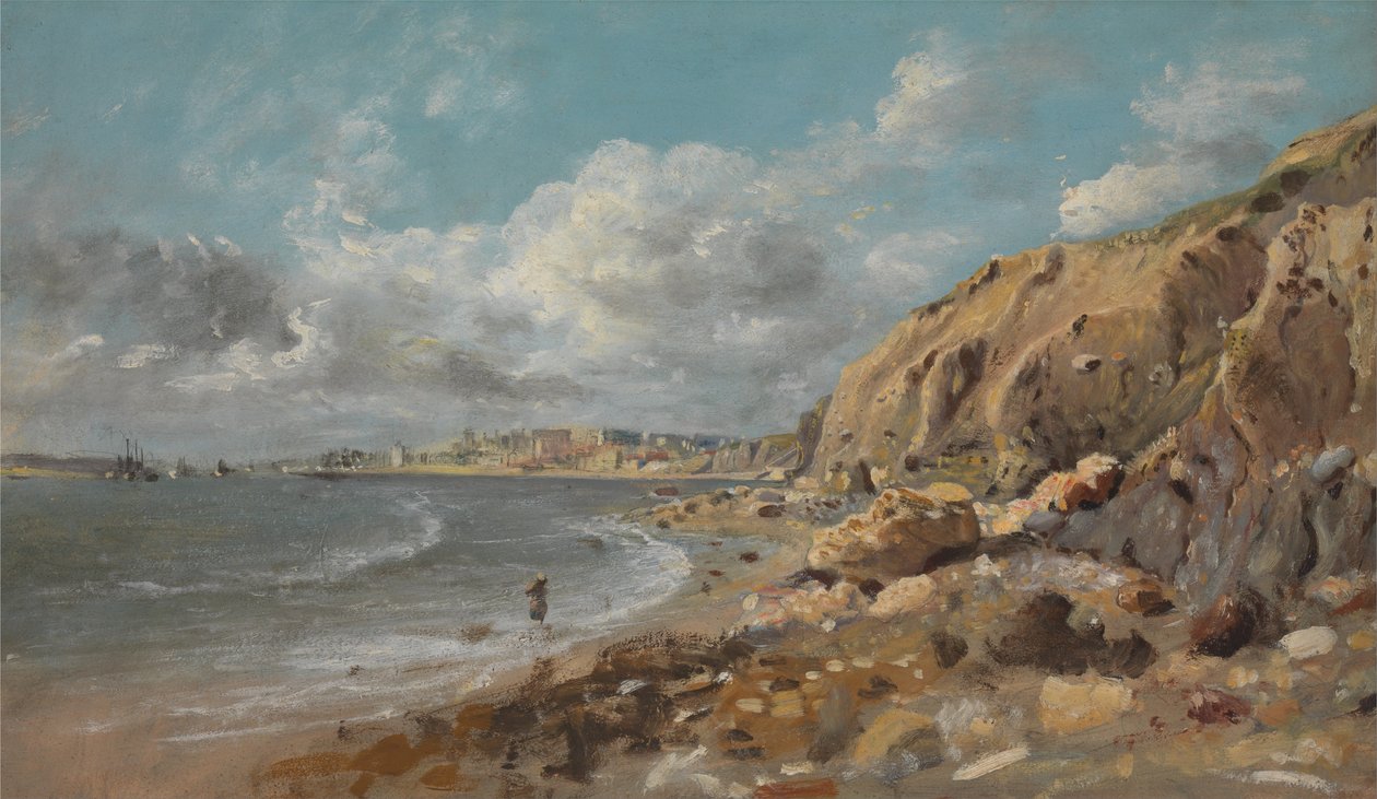 Scéna na pobřeží v Cullercoats u Whitley Bay od John Linnell