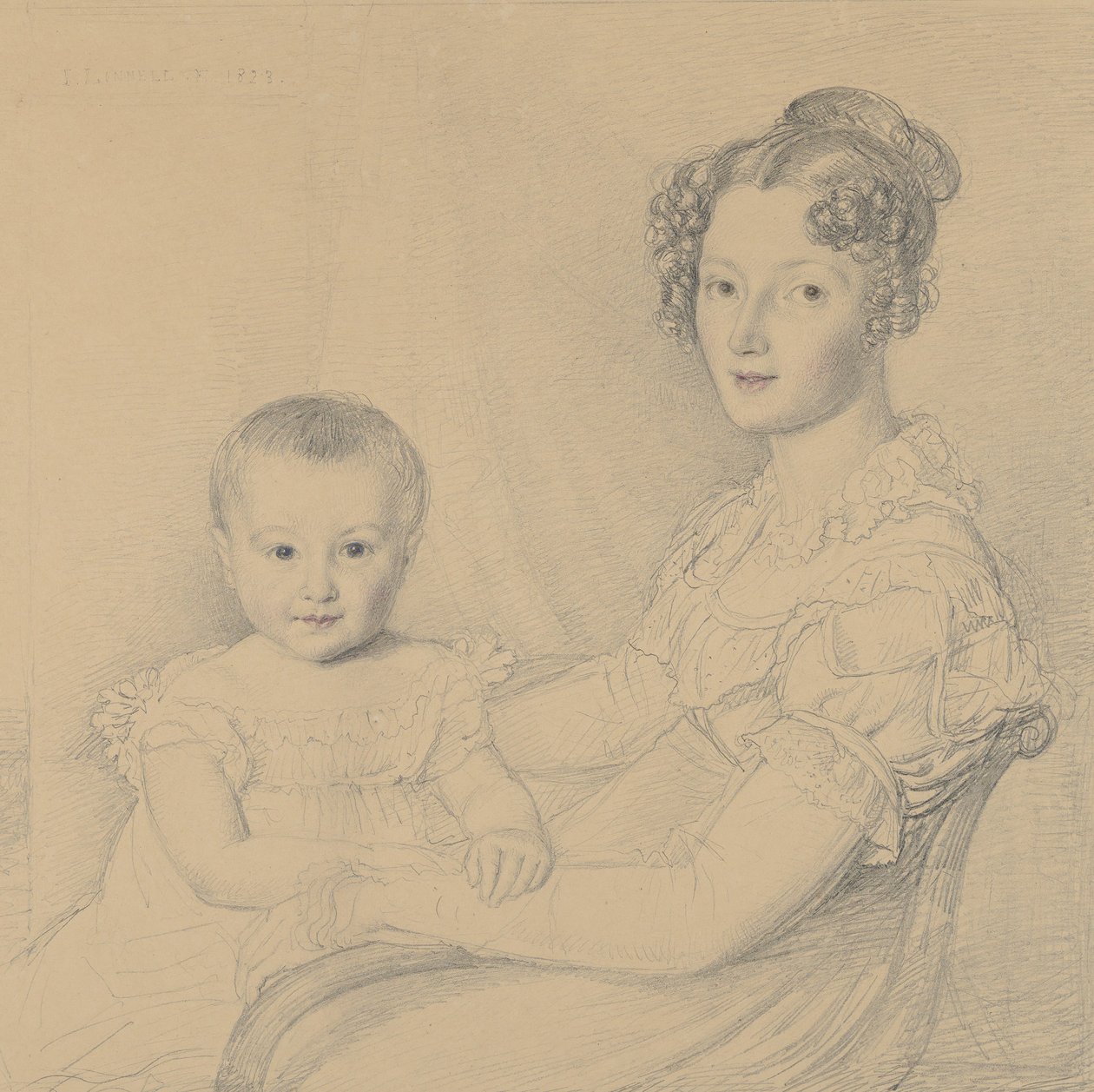 Portrét matky a dítěte, 1823. od John Linnell