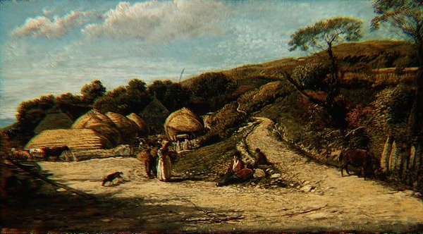 Steep Hill, Isle of Wight, cca 1815-16 (olej na mlýnské desce) od John Linnell
