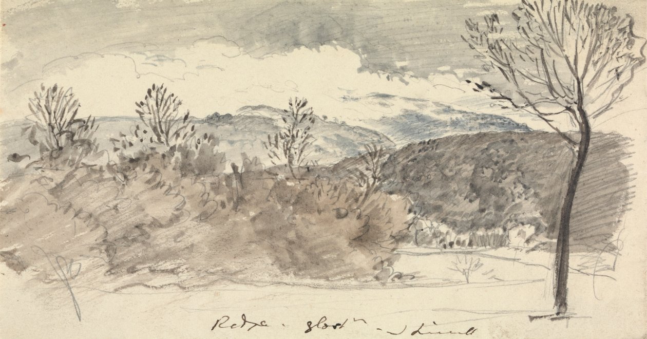 Pohled na pana Shepparda, The Ridge, Gloucestershire od John Linnell