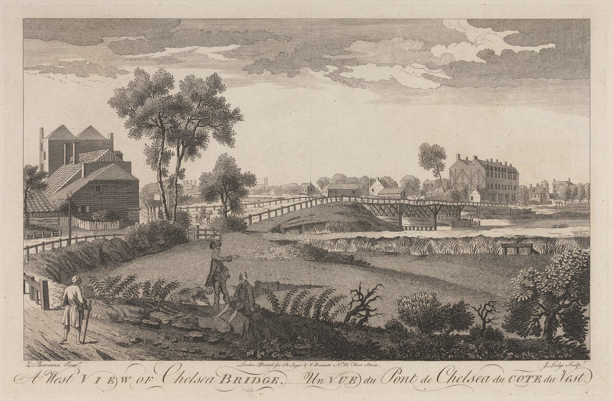 Západní pohled na Chelsea Bridge od John Lodge