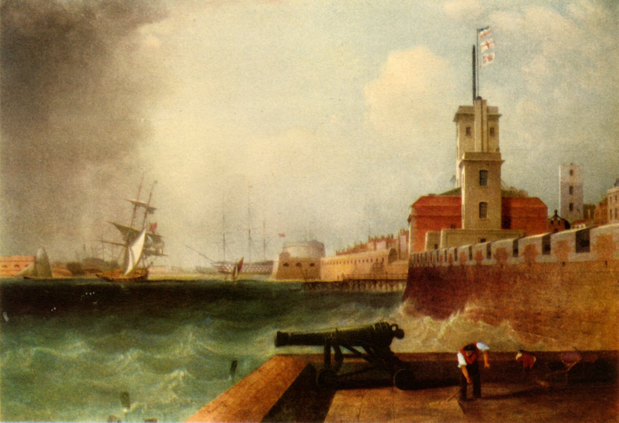 „Příliv pod baterií, Portsmouth Harbour“, 1846, 1942. od John Lynn