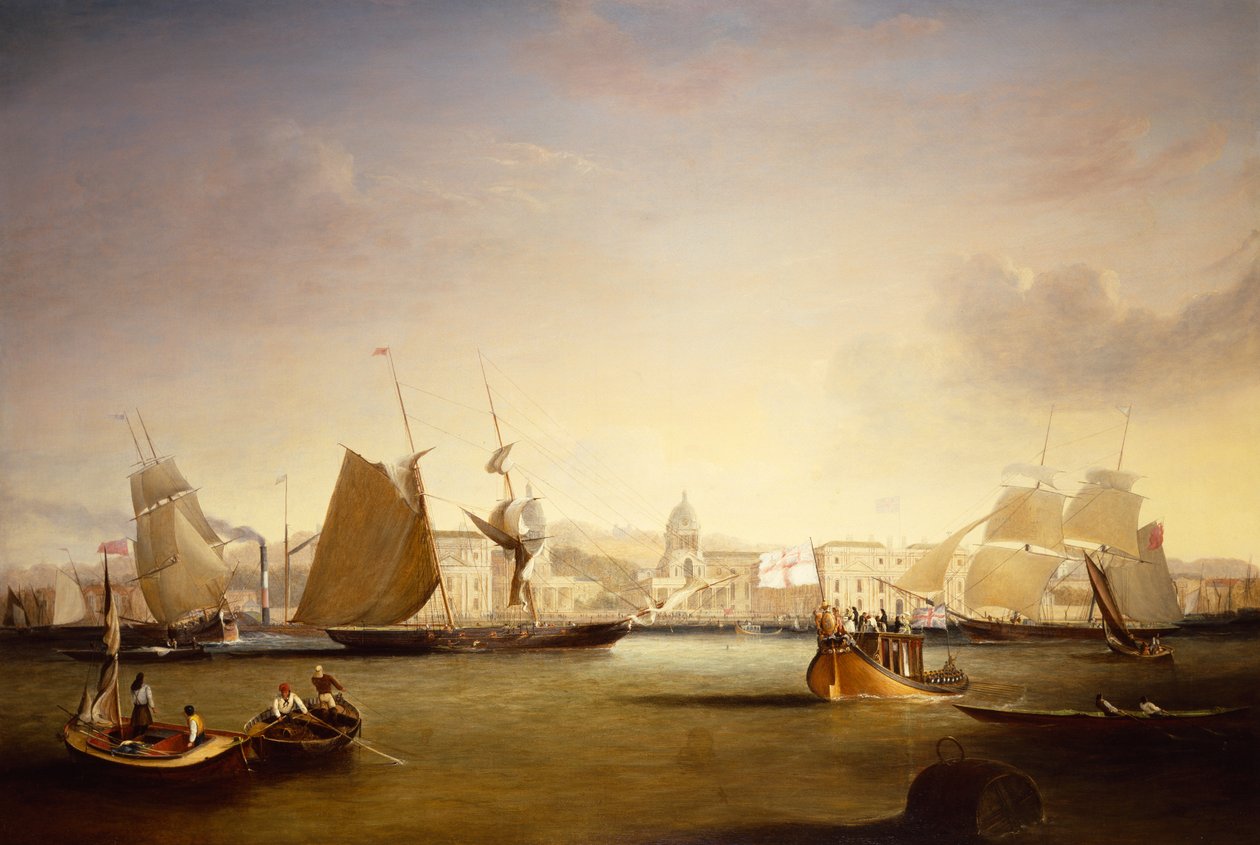 Lodě plující z Greenwichského paláce od John Lynn