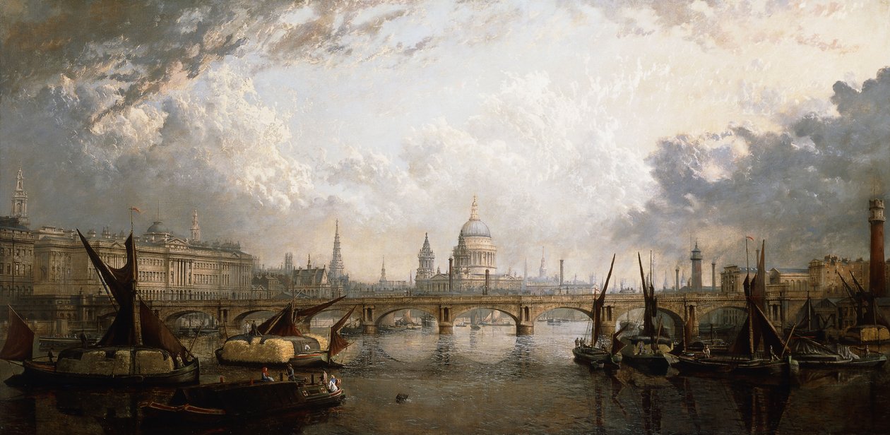 Temže z Hungerford Bridge, 1871 od John MacVicar Anderson