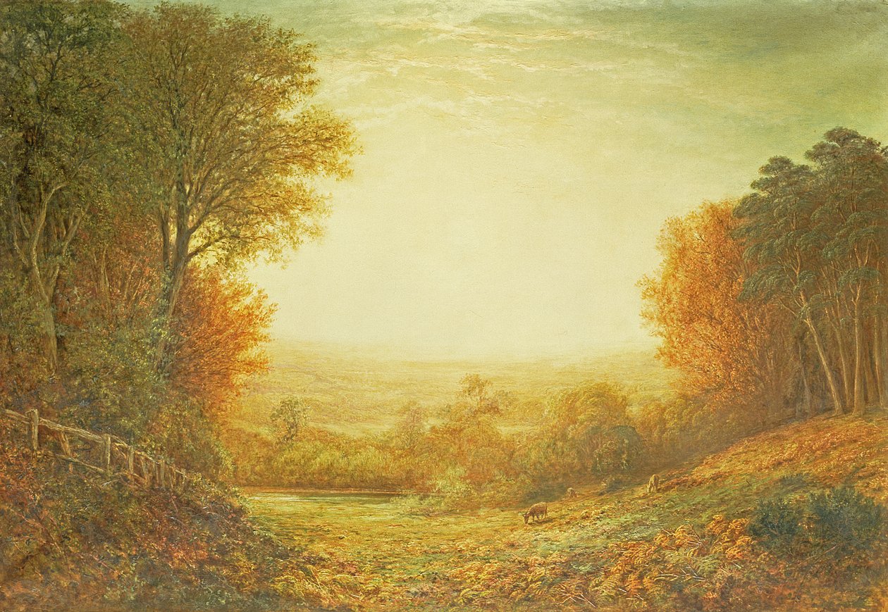 Na Hampstead Heath v roce 1862 nebo Když slunce v nádheře vybledne, 1862 od John MacWhirter