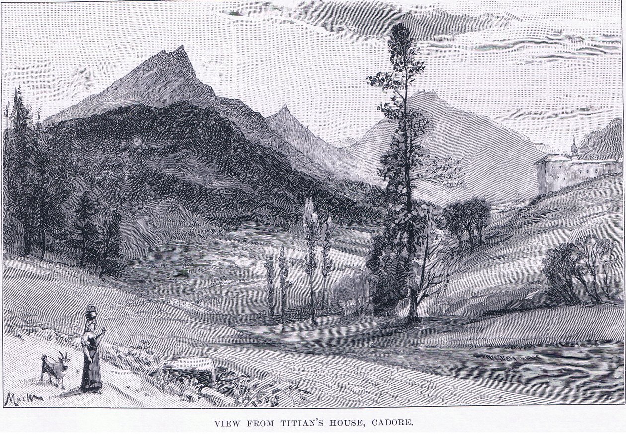 Pohled z Tizianova domu, z The Magazine of Art 1893, Cassell and Company od John MacWhirter