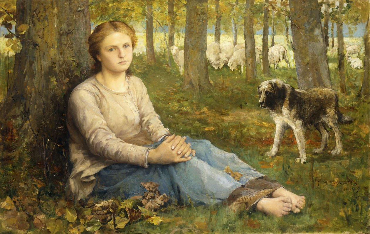Pastýřka a její stádo, 1878-9 od John Macallan Swan
